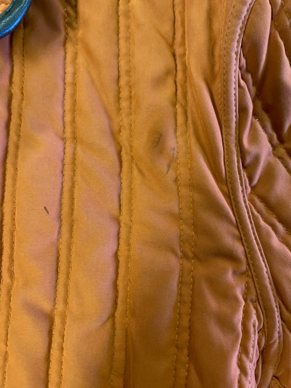 Orange Quilted Weatherproof Jacket with Olive Lining - Women's XL - Picture 4 of 7